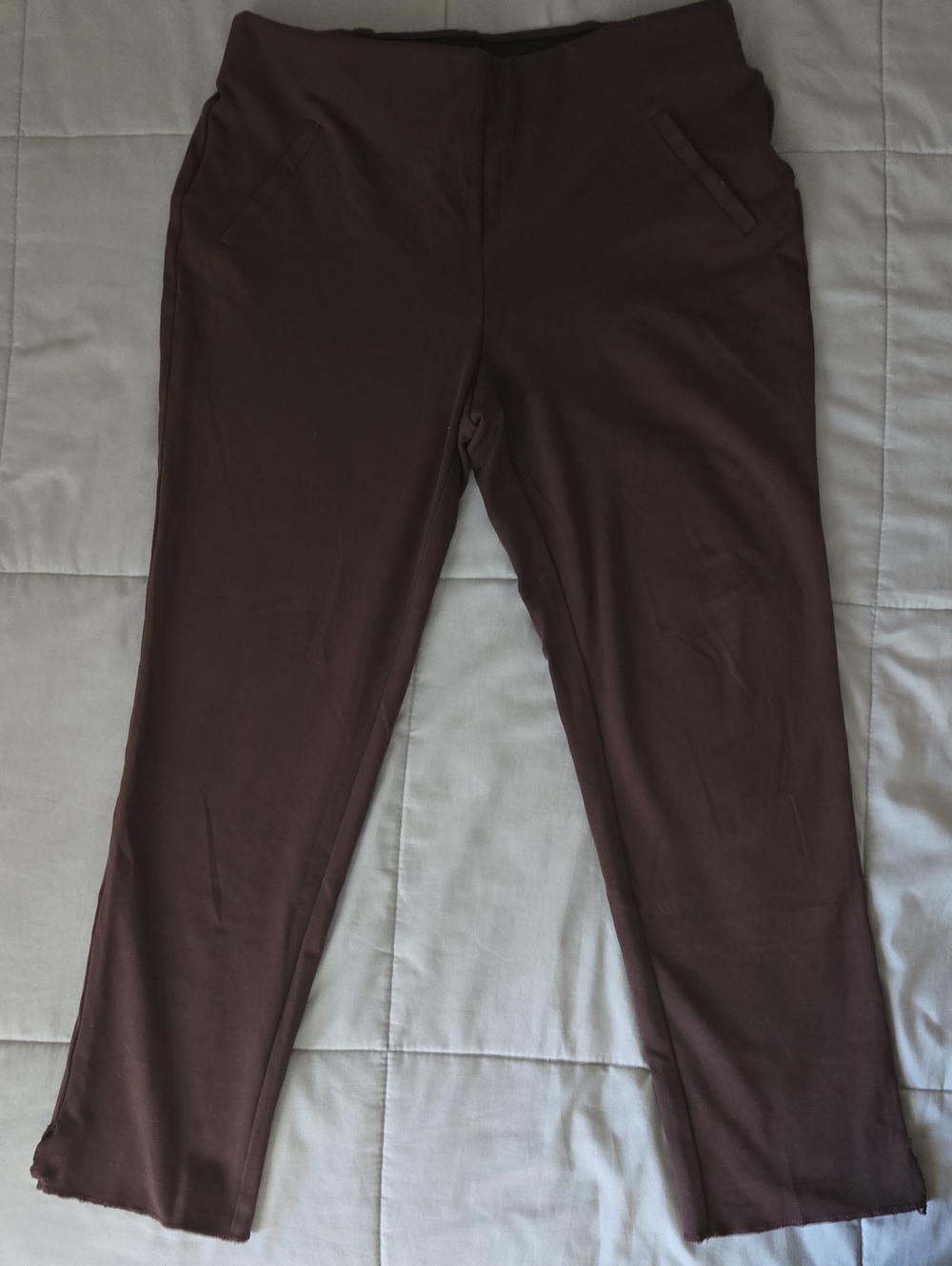 Chico's Brown Straight-Leg Pull-On Pants